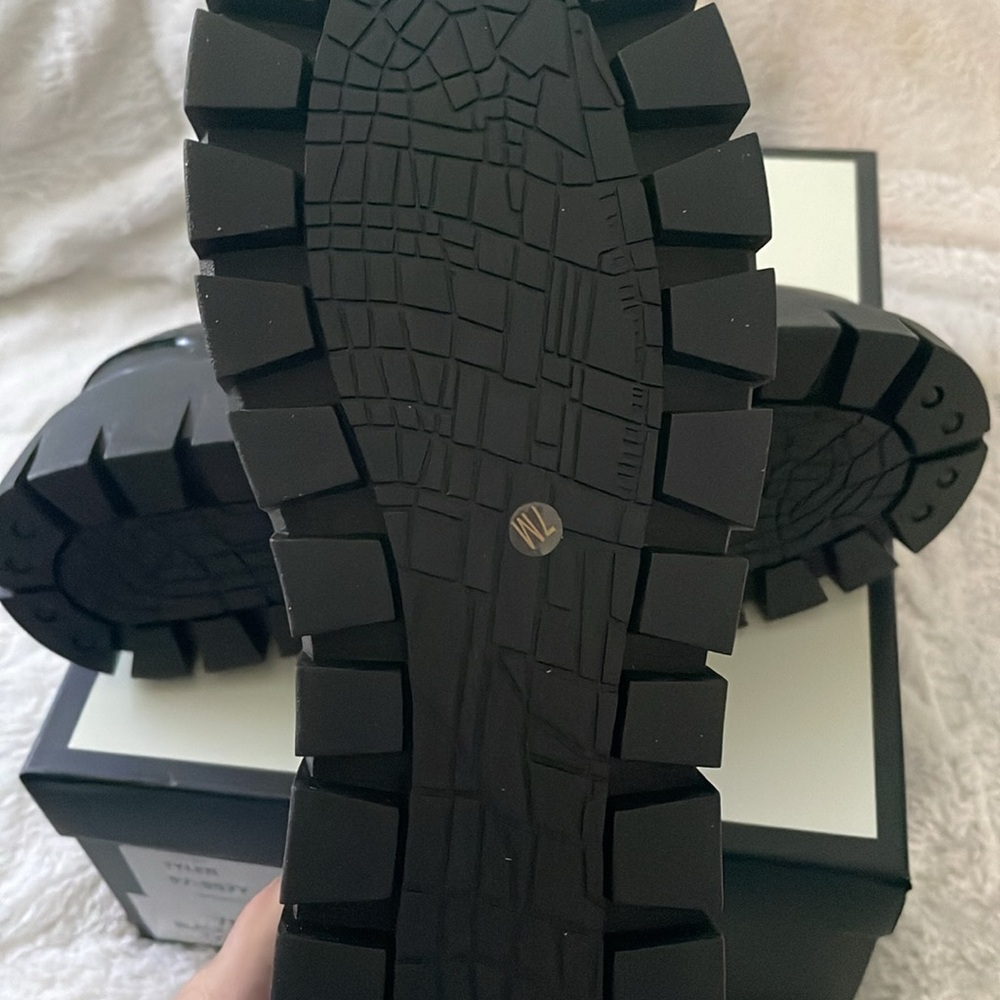 NWT J/SLIDES TYLER Black Leather Platform Penny Loafer - Picture 16 of 16